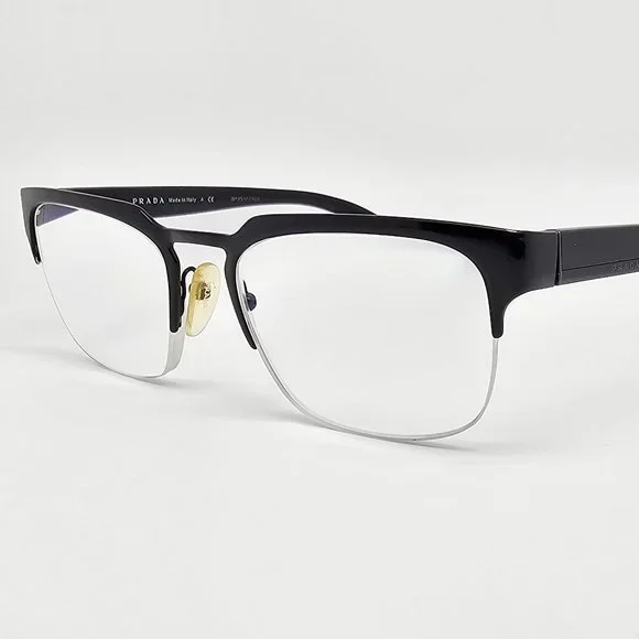 Prada Accessories Prada Vpr66q Bo1o1 Black Semi Rimless